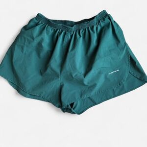 B.O.A green running shorts Size M Made in the USA of Micro Polyester